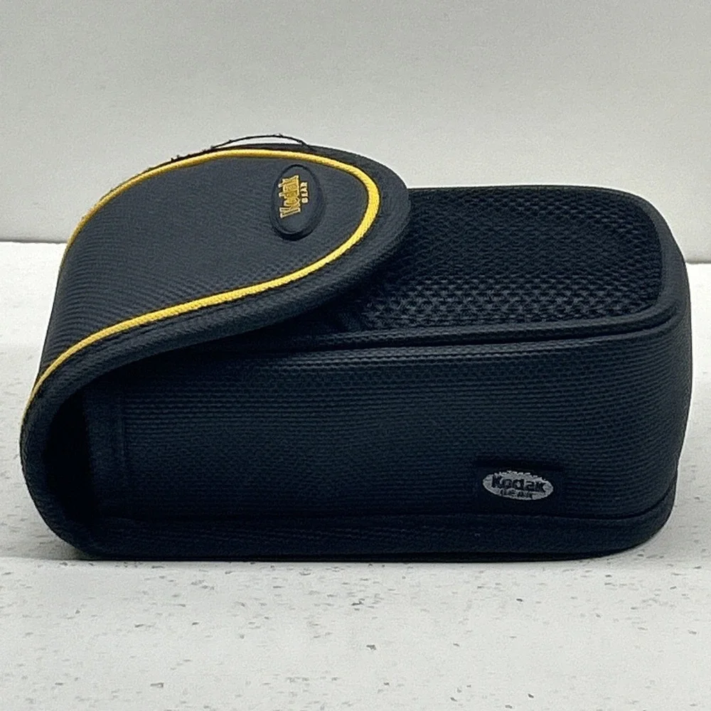 Kodak Gear Black Yellow Padded Compact Camera Case Belt Loop Small Pouch